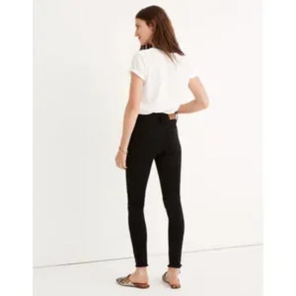 Madewell Jeans 10" High-Rise Roadtripper Skinny Boho Black Distress Sz 26P K9922 - Picture 2 of 15